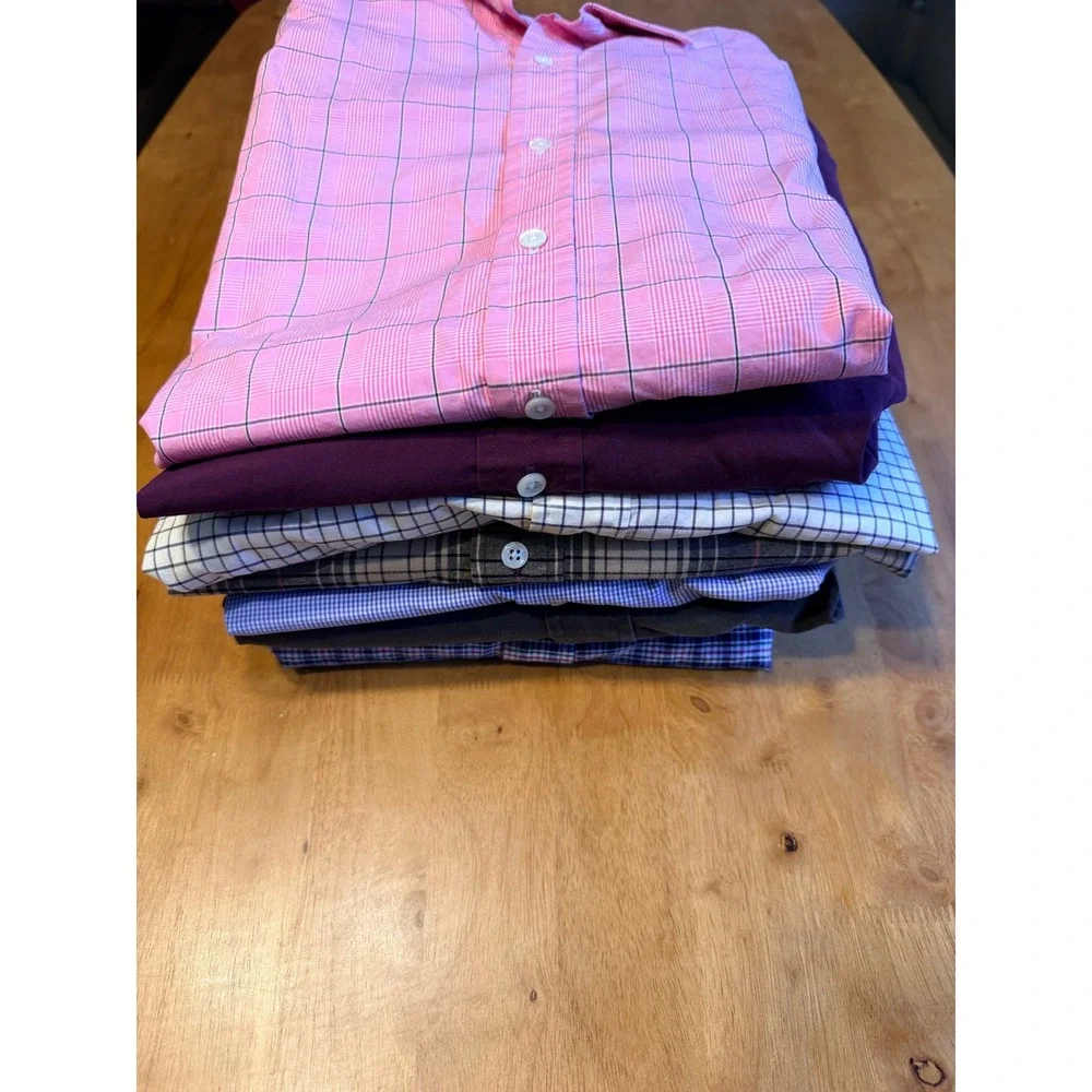 Lot of 7 Polo Ralph Lauren Mens Button Down Shirts L XL Blake Classic Fit Cotton